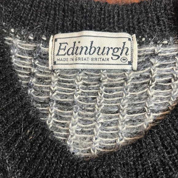 Vtg Plaid Mohair Blnd Cardigan Sweater Women Medium Academia Soft Grunge Granny - Picture 6 of 12